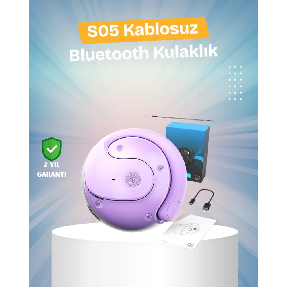 S05 Kablosuz Kulaklık – Küçük Kulak Yapılarına Uygun, Kayma Yapmayan Tasarım