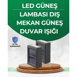 Şeffaf Abajurlu Duvar Tipi Solar Işık