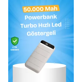 Çoklu Cihaz Uyumlu LED Ekranlı 50000 mAh Powerbank