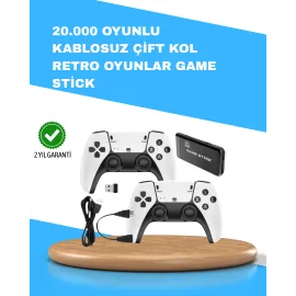 Kablosuz Retro TV Oyun Konsolu – 30.000+ Oyun, HD Çıkış & Kablosuz Gamepad ile Efsanevi Oyun Deneyimi