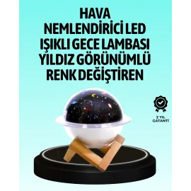 USB ile çalışan projektörlü aromaterapi nemlendirici masaüstü kullanım için uygun