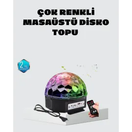 Taşınabilir Mini Disko Topu Lamba – Müzikle Senkronize Işık Efekti ve Parti Atmosferi