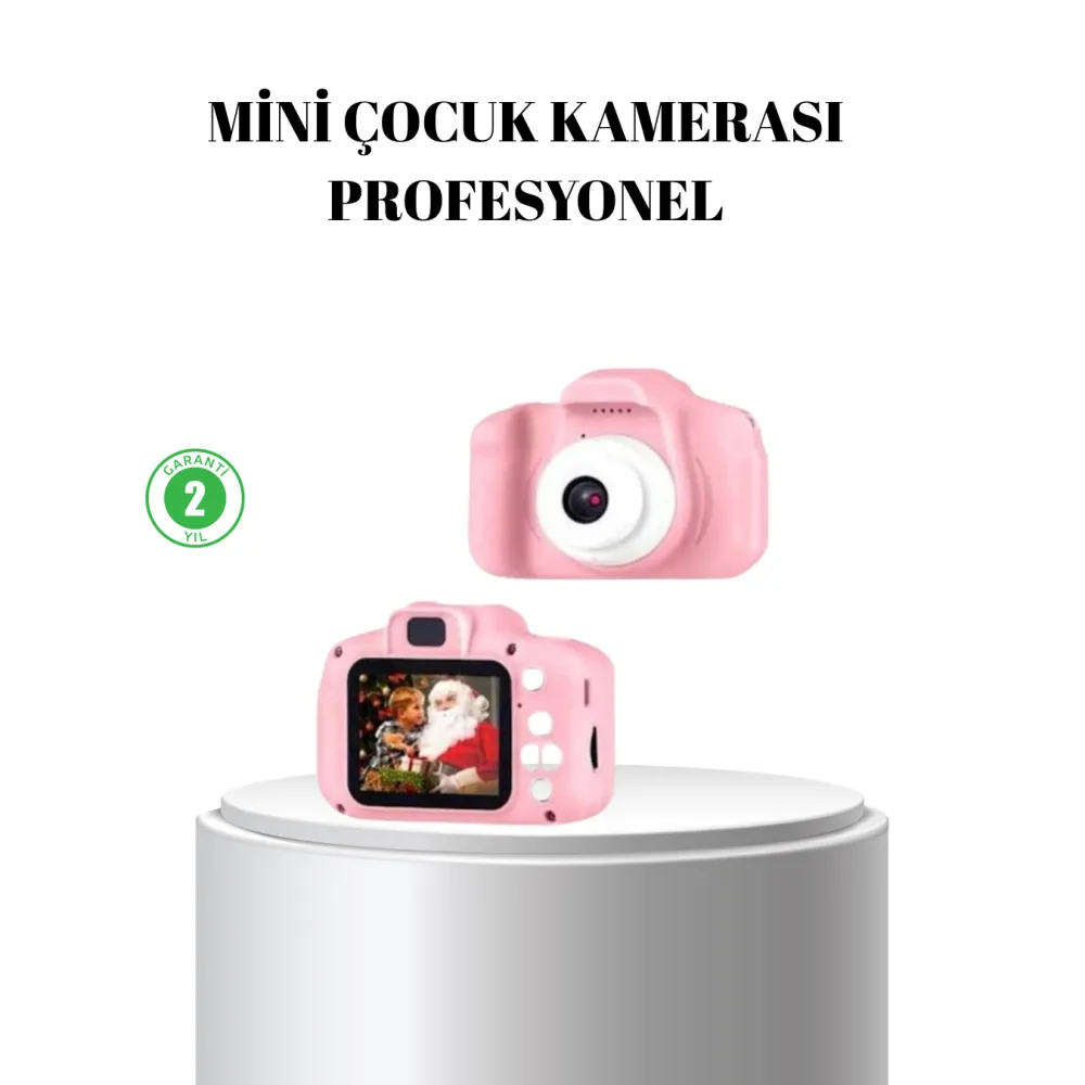 Pembe Mini 1080P Hd Çocuk Kamera – 8Mp, Video Kaydı,tf Kart Destekli