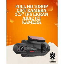 Wifi Destekli Araç Kamerası – 3 Inç Ekran, 1080P Ön Ve 720P İç Kamera