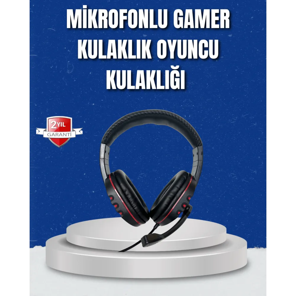 Bilgisayar Oyuncu Kulaklığı – Yumuşak Pedli, Dayanıklı İpli Kablo