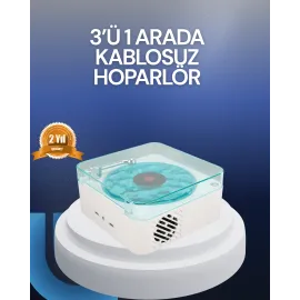 Bluetooth Hoparlör – 3-Ü-1 Saatli Gece Lambası Ve Vintage Tasarım