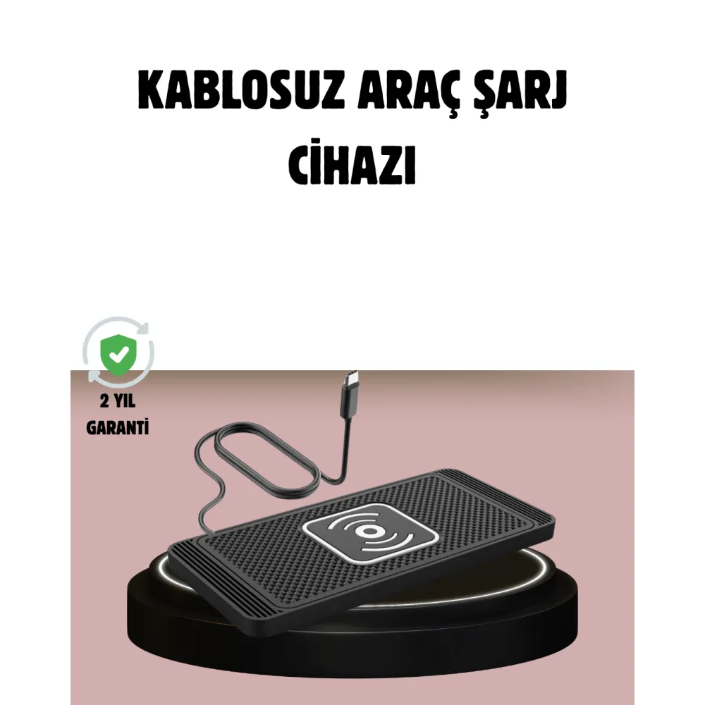 Manyetik Kablosuz Araç Şarj Cihazı – Hızlı Şarj, Kaymaz Taban, Güvenli Kullanım