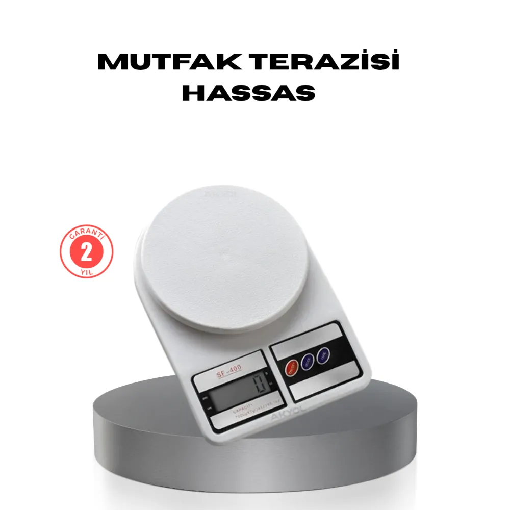 Hassas Dijital Mutfak Tartısı – 1g Doğruluk, LCD Ekran, Otomatik Kapanma