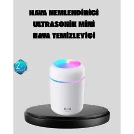 Taşınabilir Usb Mini Nemlendirici – Led Aydınlatmalı, Çift Püskürtme Modu