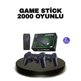 Kablosuz 4K Retro Atari Game Stick – 2 Kollu, 20000 Hazır Oyun