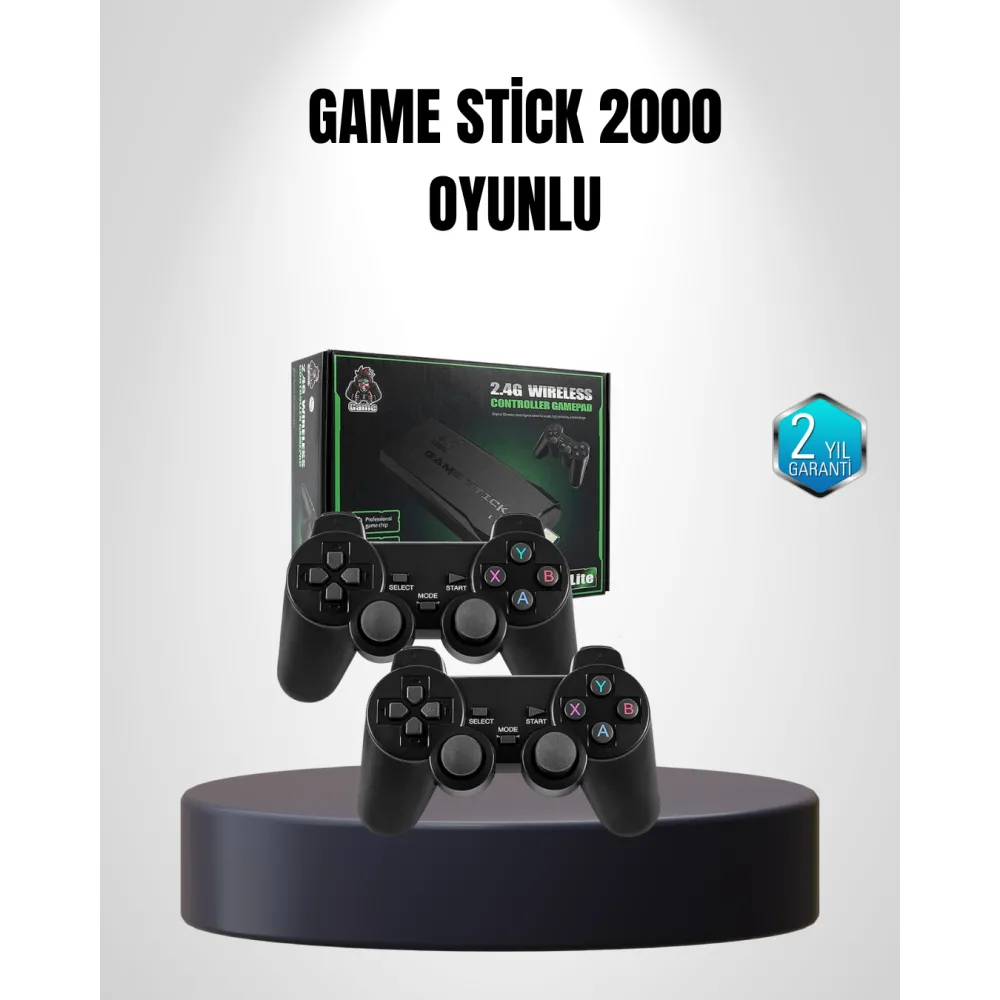 20000 Oyunlu 4K Retro Game Stick – Kablosuz Çift Kollu Atari Konsolu