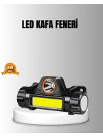Şarjlı LED Kafa Feneri – Çift Fonksiyonlu, 200LM Işık Gücü, IP44 Suya Dayanıklı