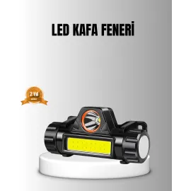 Şarjlı LED Kafa Feneri – Çift Fonksiyonlu, 200LM Işık Gücü, IP44 Suya Dayanıklı