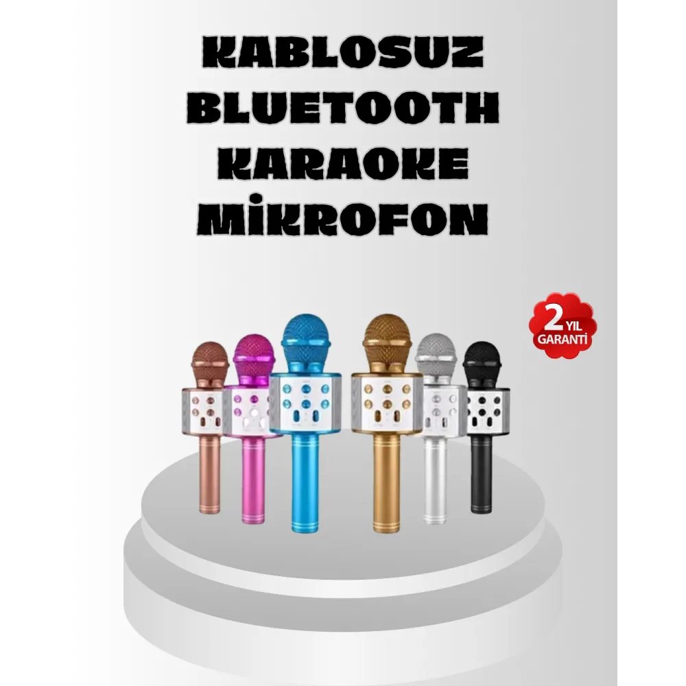 Kablosuz Bluetooth Karaoke Mikrofon  Yankı Efektli