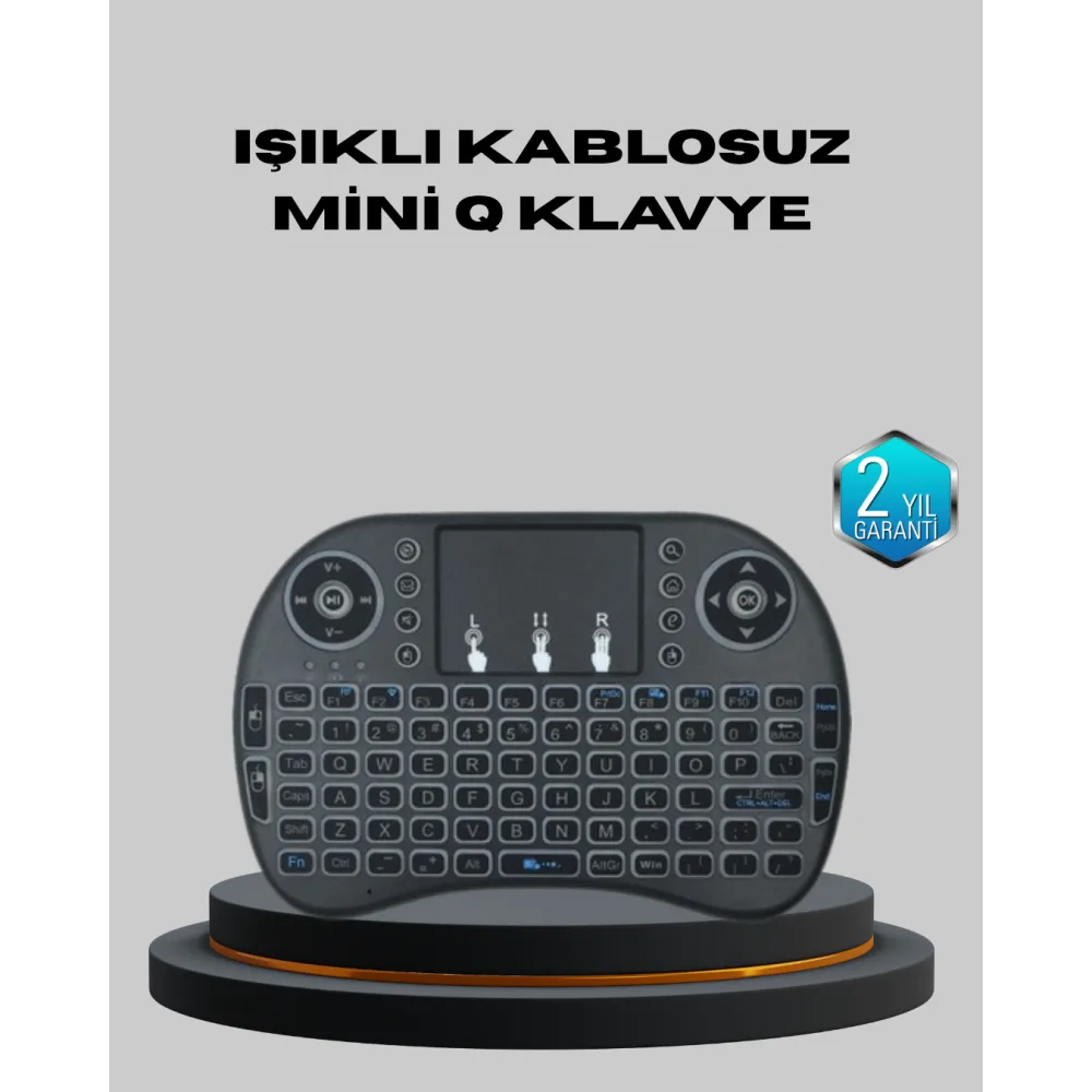 Aydınlatmalı Touchpad’li Q Klavye – Türkçe Karakterli, USB Bağlantılı, Numerik Tuş Takımı