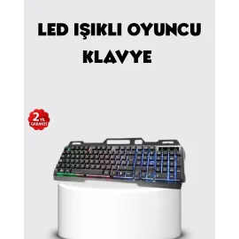 RGB Aydınlatmalı Klavye Mouse Seti – USB Bağlantılı, Türkçe Q, Ayarlanabilir DPI, Ergonomik Yapı