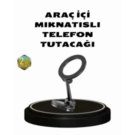 360° Dönebilen Katlanır Manyetik Araç Telefon Tutucu – Magsafe Uyumlu, Kompakt Ve Şık Tasarım