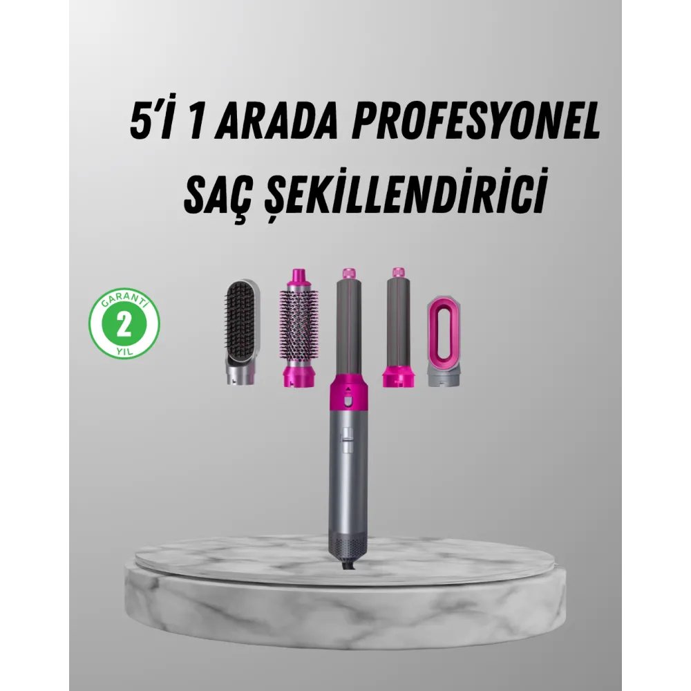 5’i 1 Arada Saç Şekillendirici Set Kuaför Düzeyinde Performans ve Ergonomik Tasarım