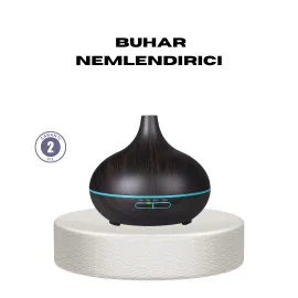 550 Ml Ultrasonik Uçucu Yağ Difüzörü 7 Renk Led Işıklı Ve Zaman Ayarlı