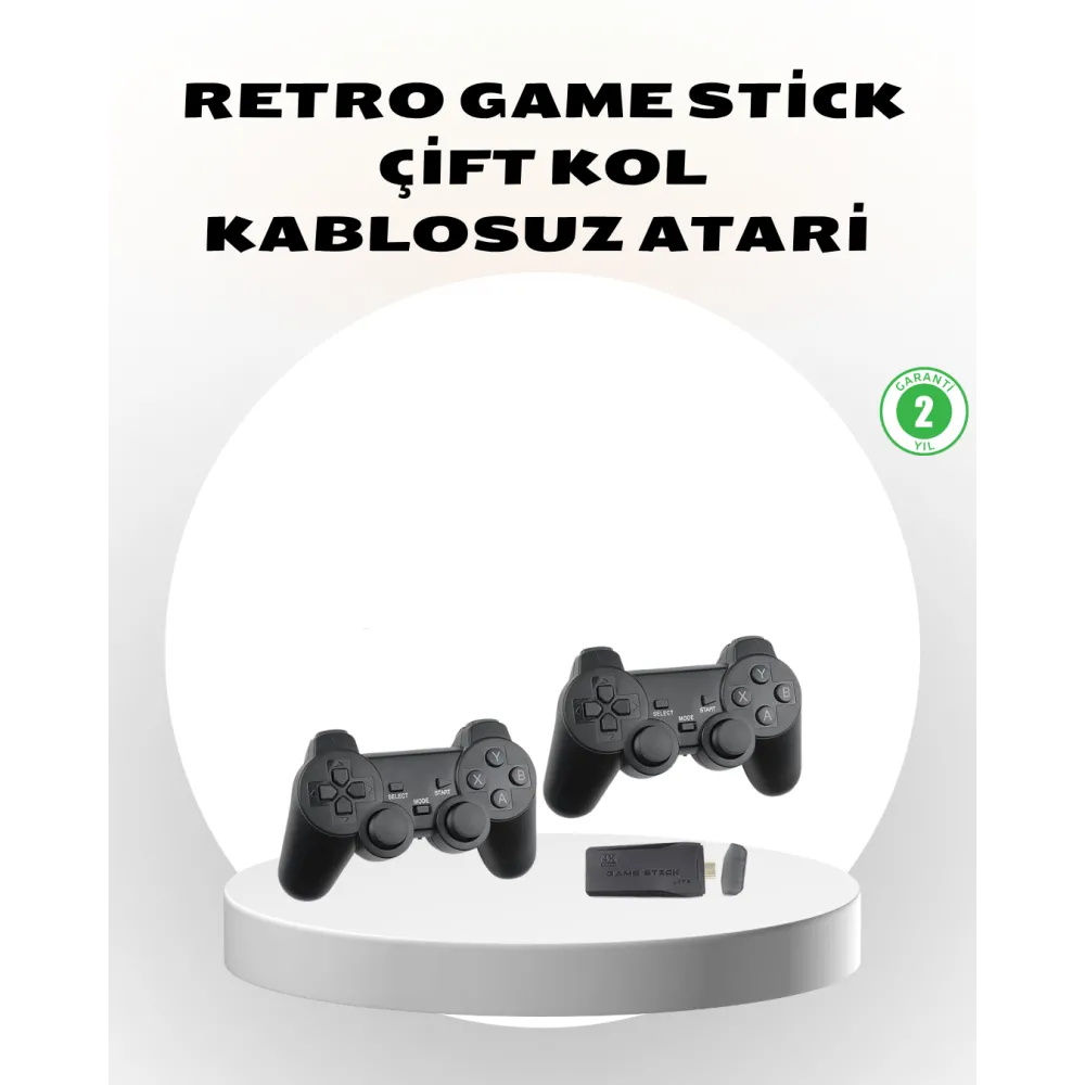 Kablosuz Taşınabilir Oyun Konsolu 2.4G TV Bağlantılı Kompakt Tasarım