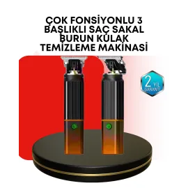 Erkekler İçin Şarjlı 3’Ü 1 Arada Trimmer Seti – Güçlü Motor, Sessiz Çalışma