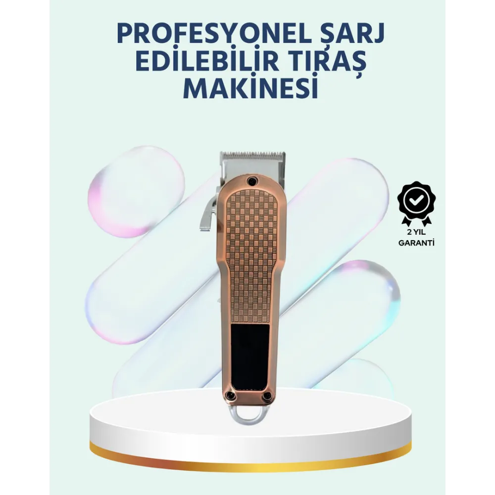 Şarjlı Saç Kesme Makinesi – Type-C Girişli, Lcd Ekranlı Ve Sessiz Motor