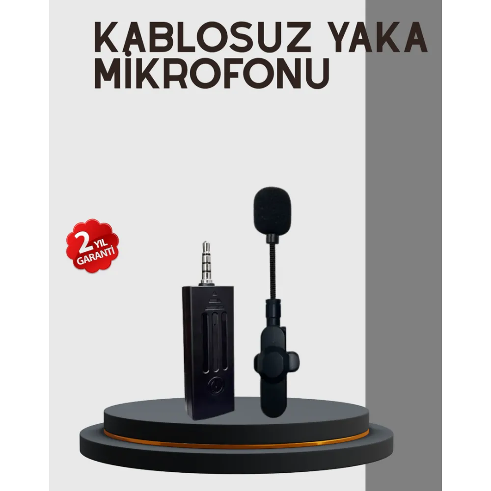 Kablosuz Profesyonel Mikrofon – 360° Ses Yakalama, 60 m Menzil, Gürültü Engelleyici