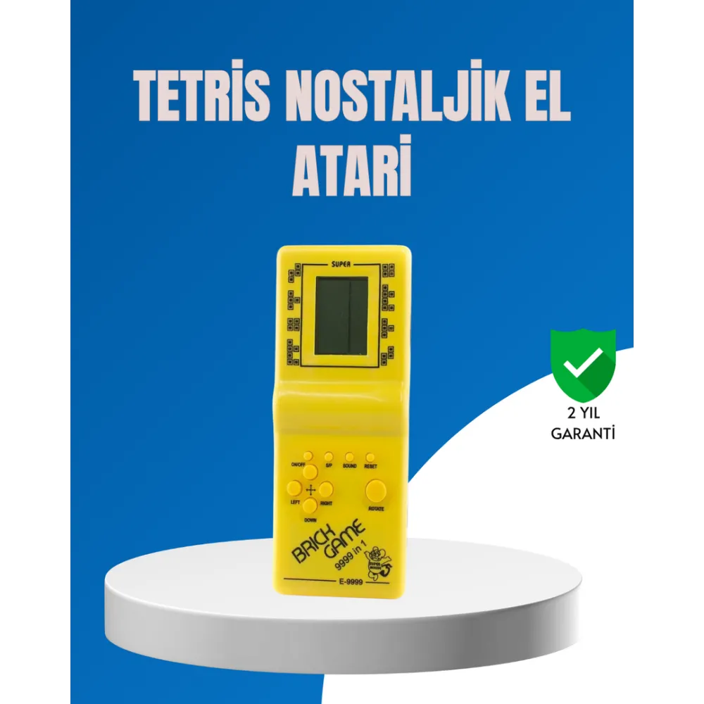 Mini Tetris El Aterisi – Taşınabilir Retro Oyun Konsolu, Pil ile Çalışan Klasik Model