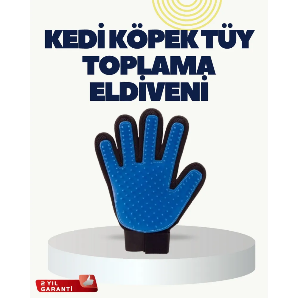 Yumuşak Silikonlu Kedi ve Köpek Tüy Toplama Eldiveni – Masaj Etkili Tüy Dökülme Önleyici