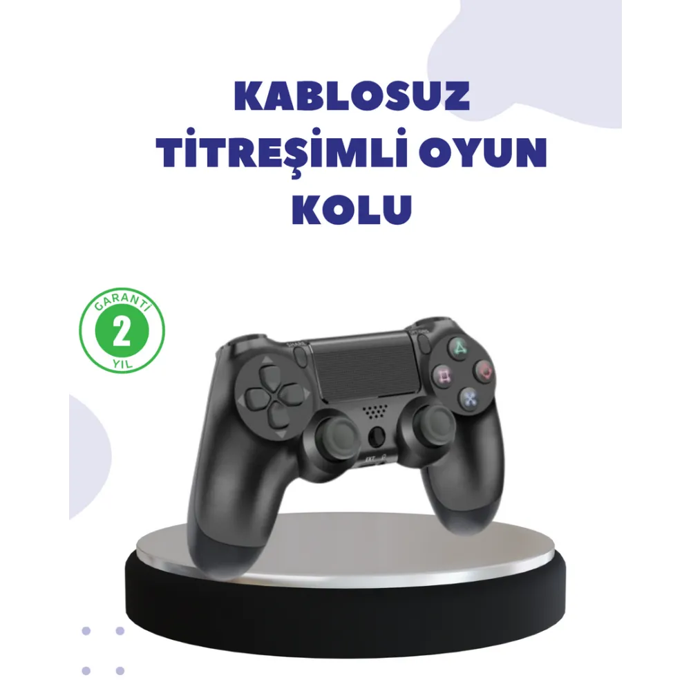 Kablosuz Titreşimli Oyun Kolu – Yüksek Hassasiyetli Analog Kontrol ve Ergonomik Tutma