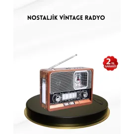 Nostaljik Radyo – Şık Dekoratif Tasarım ve Güvenli 2 Yıl Garanti