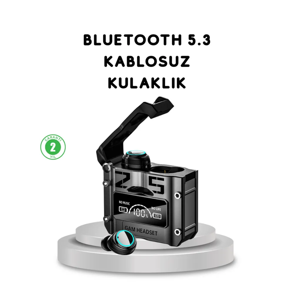 Kablosuz Bluetooth 5.3 Kulaklık – Aktif Gürültü Engelleme ve Gecikmesiz Oyun Modu