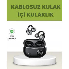 Açık Kulak Tasarımlı Bluetooth 5.4 Kablosuz Kulaklık – Uzun Pil Ömrü