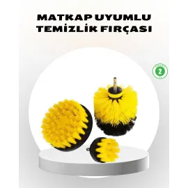 3’lü Matkap Ucu Fırça Seti – Derinlemesine Temizlik, Tüm Yüzeylerle Uyumlu