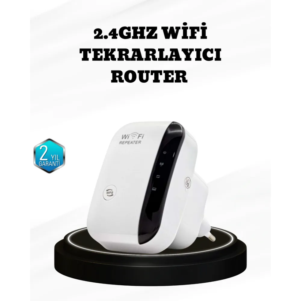 Kablosuz İnternet Genişletici 2.4GHz WiFi Repeater Kolay Kurulumlu