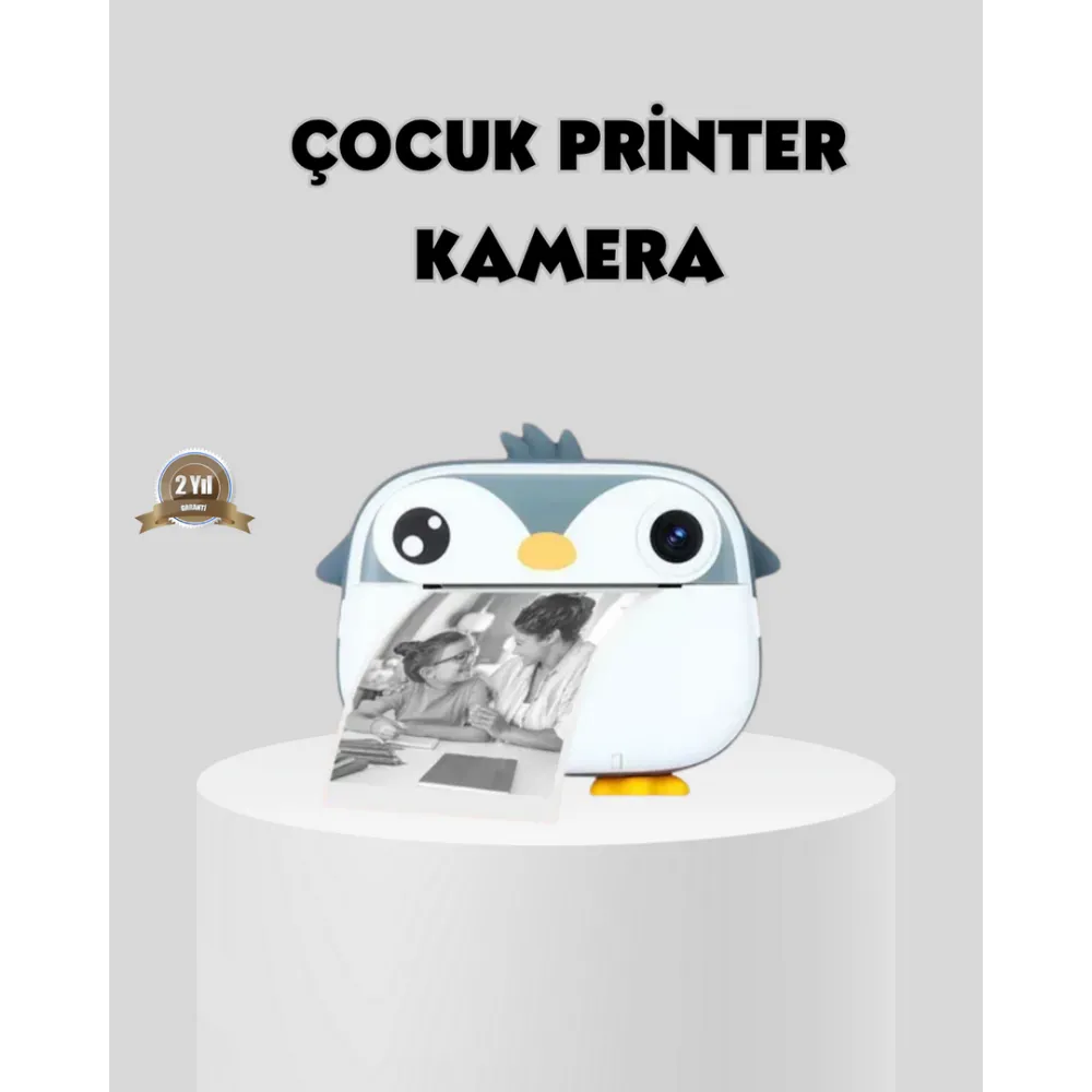 Termal Baskı Çocuk Kamerası HD Çekim USB Şarjlı Eğitici Oyuncak