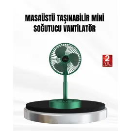 Şarjlı Mini Fan Katlanabilir 3 Hız Ayarlı Taşınabilir Tasarımlı