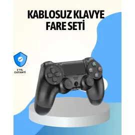 PS4 Uyumlu Kablosuz Oyun Kolu Ergonomik Çift Titreşimli
