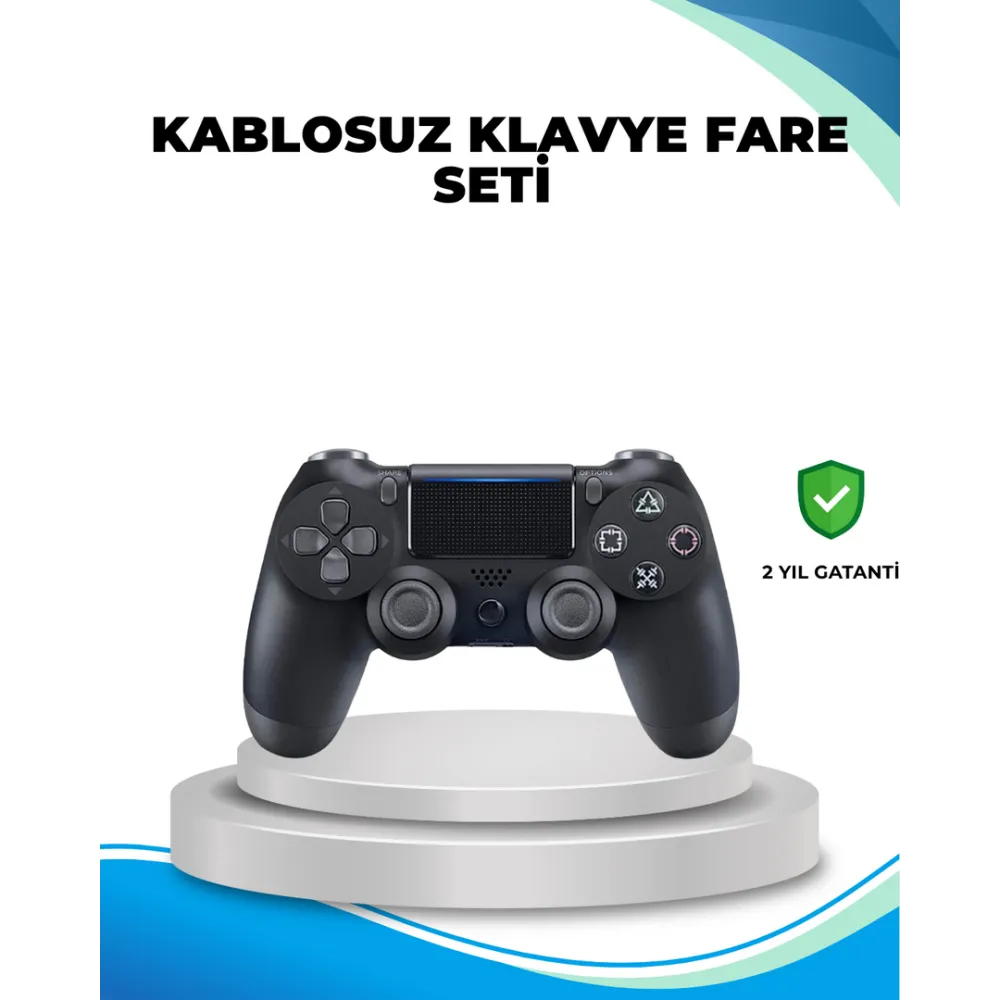 Kablosuz PS4 Oyun Kolu Çift Motor Titreşimli Uzun Bataryalı