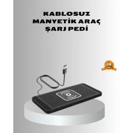 Manyetik Şarj Pedi 7.5W 10W 15W Hızlı Şarj Kaymaz Tabanlı