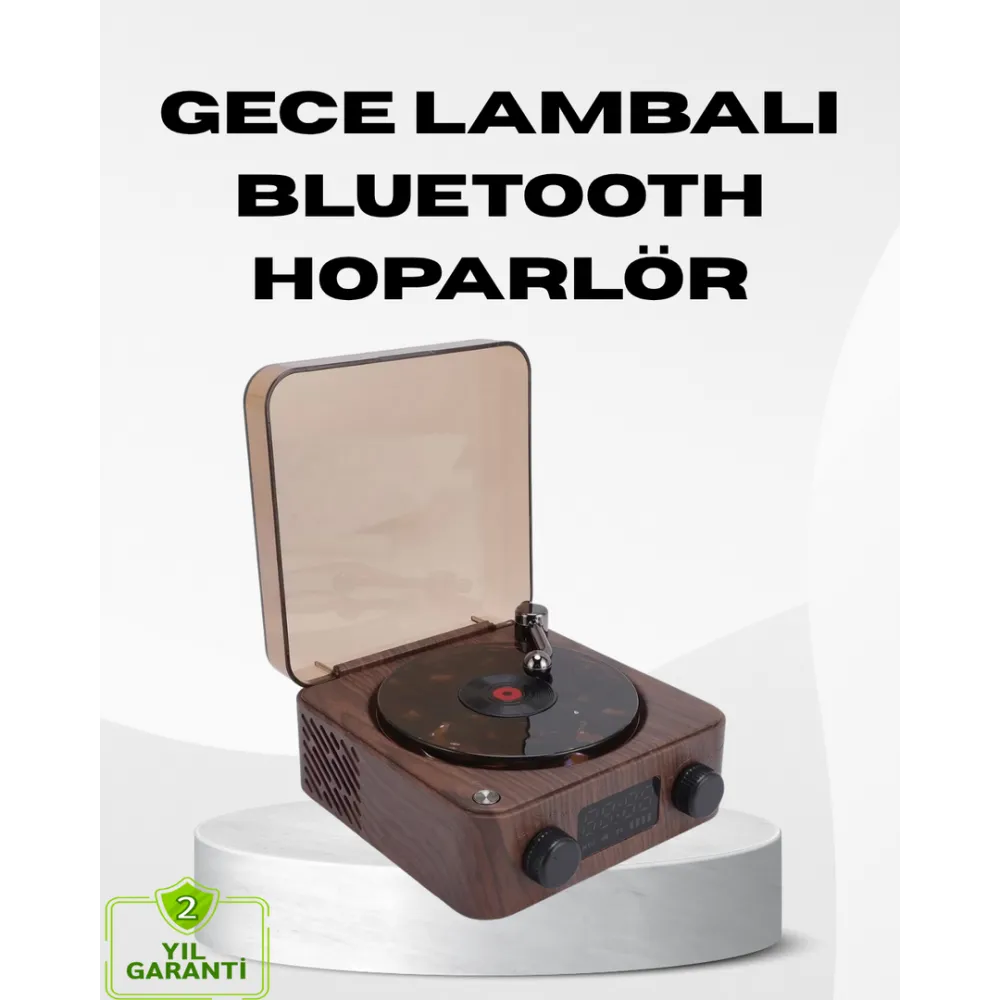 Dekoratif Gece Işığı Bluetooth Hoparlör Dijital Saat Çok Yönlü Sesli Aydınlatma