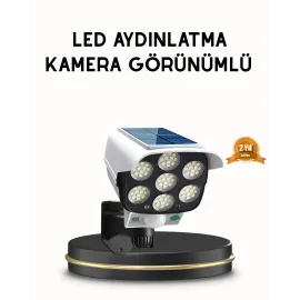 Güneş Paneliyle Şarj Olan Hareket Sensörlü Dış Mekan Güvenlik Lambası Ayarlanabilir