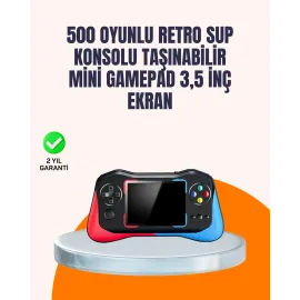 Geniş Ekranlı 500 Oyunlu Taşınabilir El Konsolu – Her Yerde Kesintisiz Oyun Keyfi