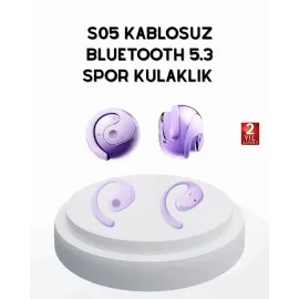 S05 Bluetooth 5.3 Kulaklık Ipx4 Su Geçirmez Hızlı Eşleşme Güçlü Stereo Ses