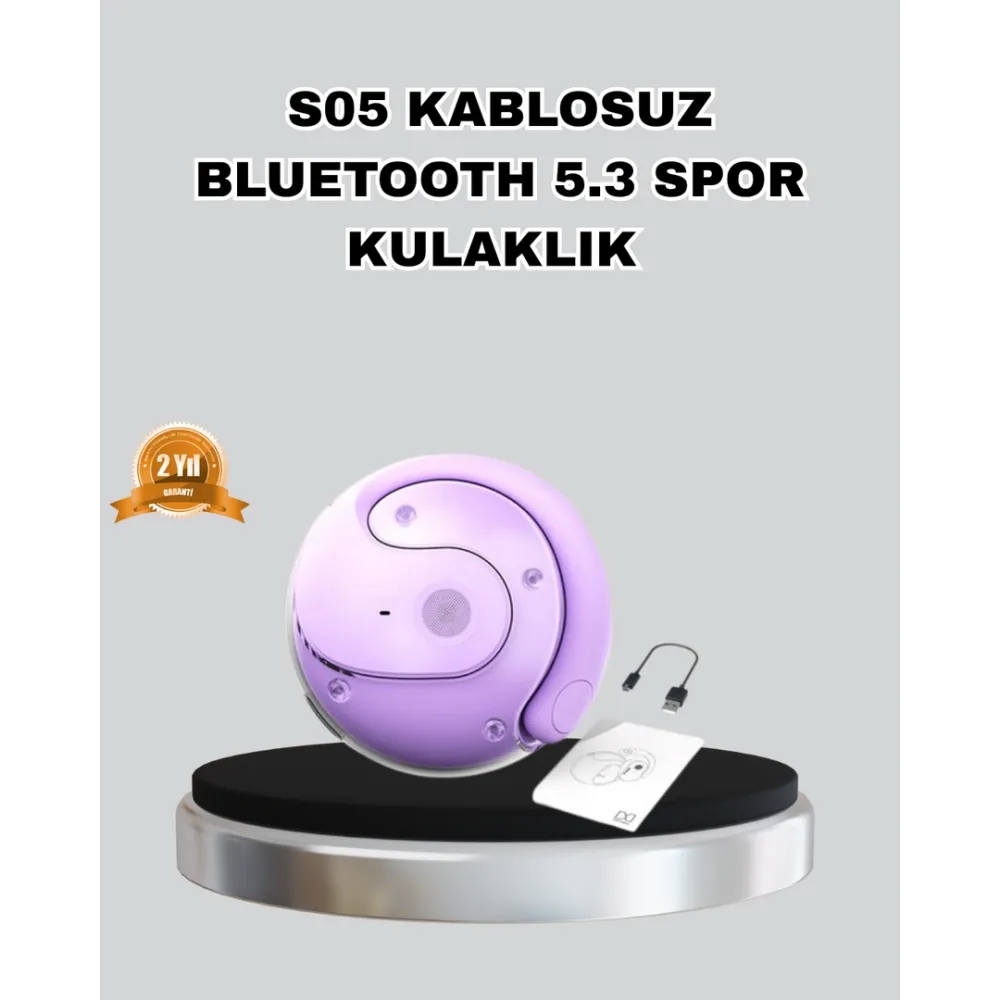 Bluetooth 5.3 S05 Kablosuz Kulaklık IPX4 Spor Uyumlu Suya Dayanıklı Stereo