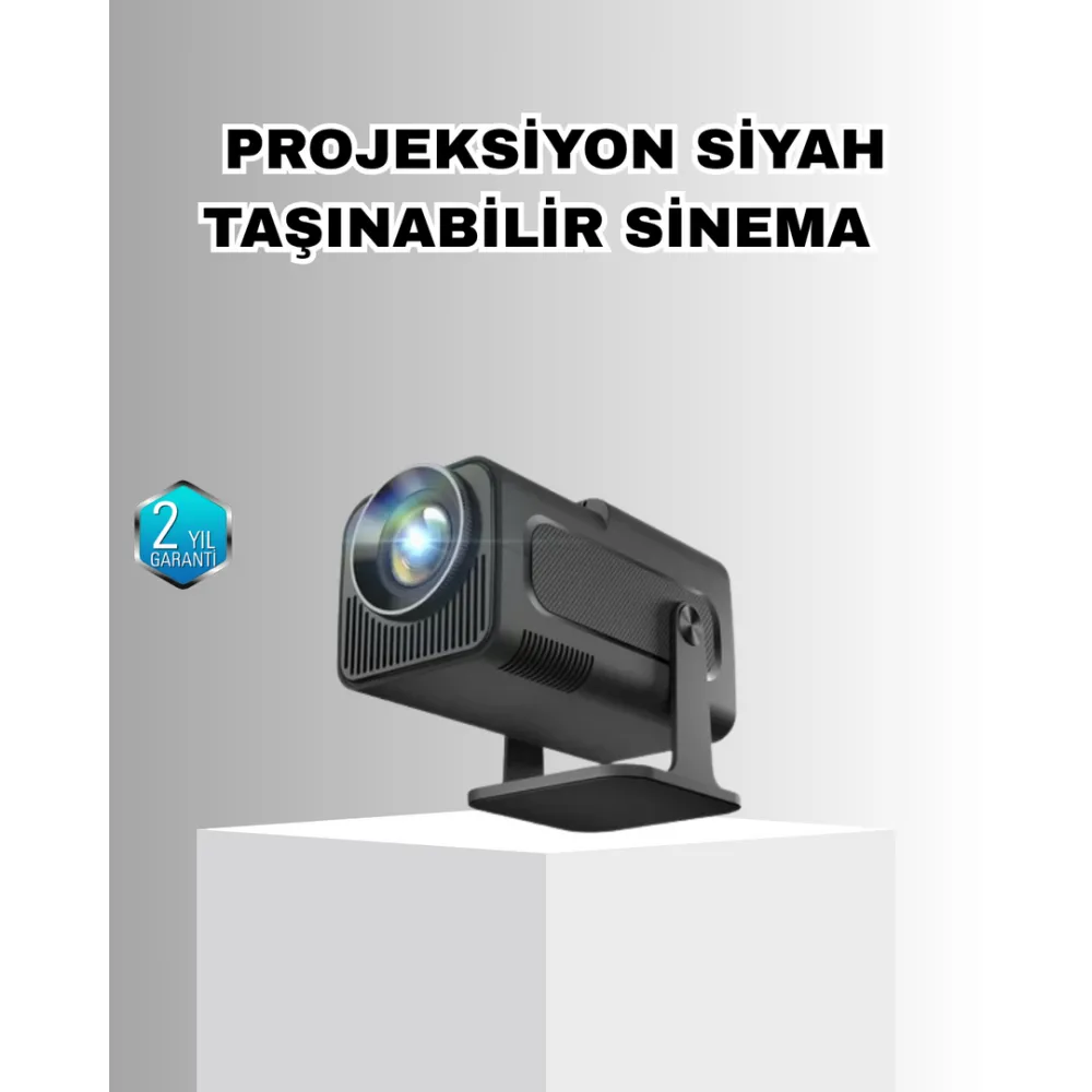Taşınabilir Akıllı Projeksiyon HDMI USB Uyumlu Oyun Destekli Kompakt