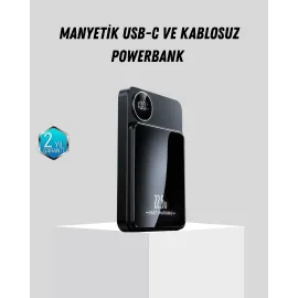 Manyetik Güç Bankası 15W Kablosuz 20W PD Hızlı Şarj