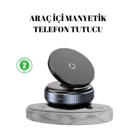 Vakumlu Vantuzlu Mıknatıslı Telefon Tutucu 360 Derece Döner