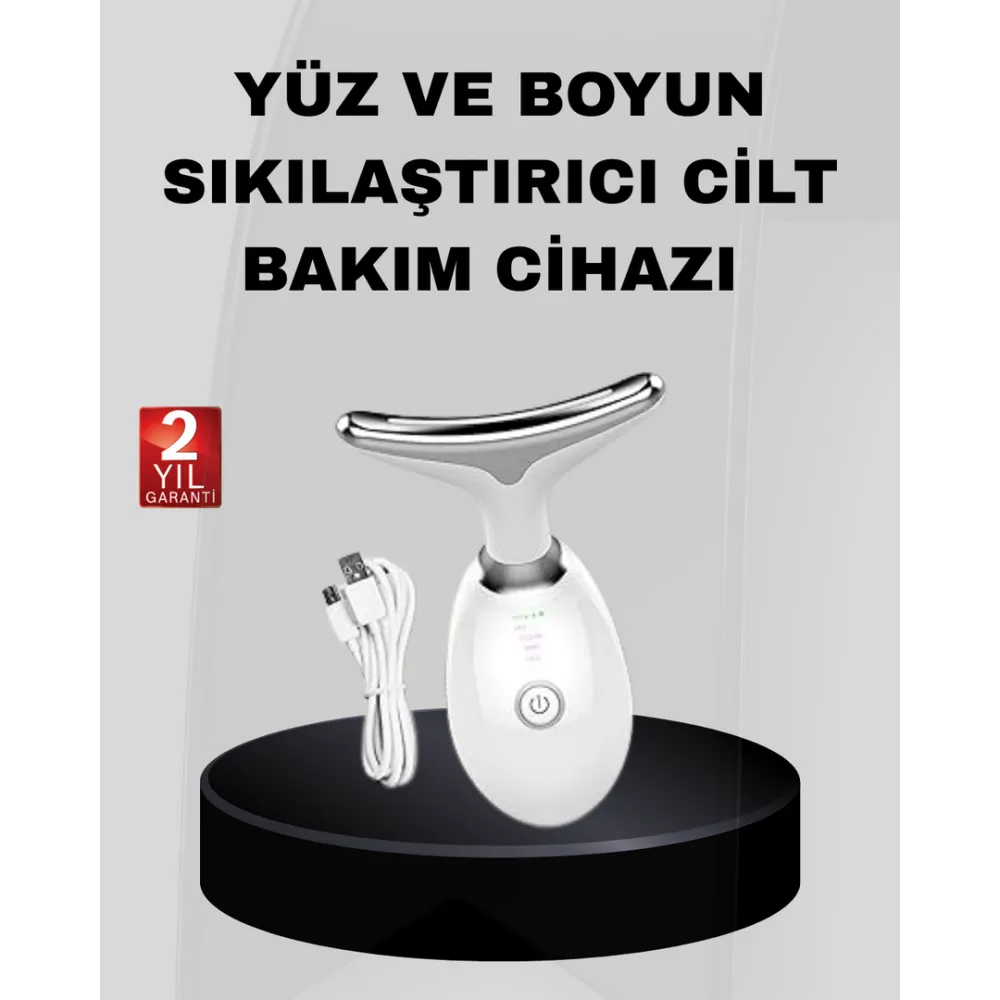 Kablosuz Şarjlı Yüz Sıkılaştırıcı Cihaz EMS Mikro Akım Anti-Aging Masaj Aleti