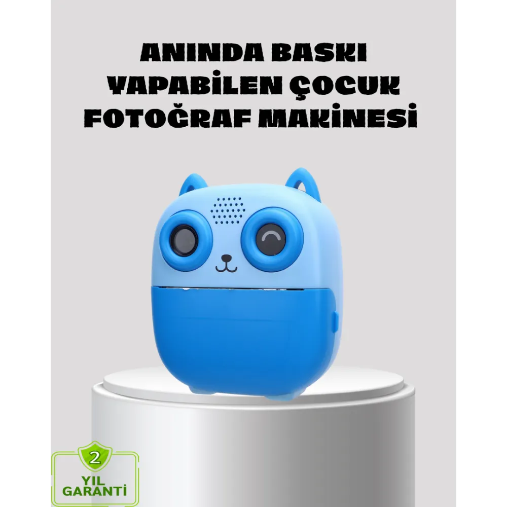 Anında Baskı Özellikli Çocuk Kamerası 48MP 1080P Çift Lens 32GB Destekli